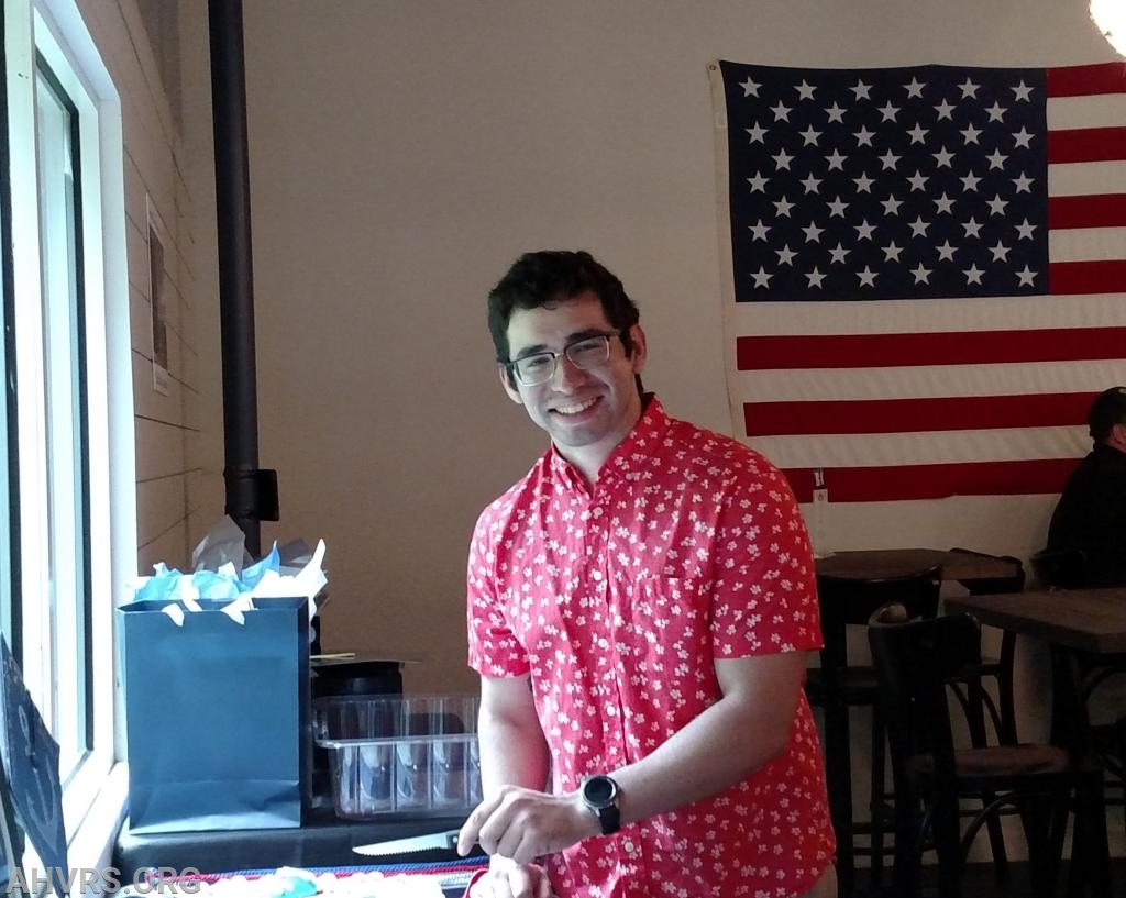 Matt at college graduation party